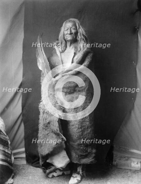 Black Eagle-Assiniboin, c1908. Creator: Edward Sheriff Curtis.