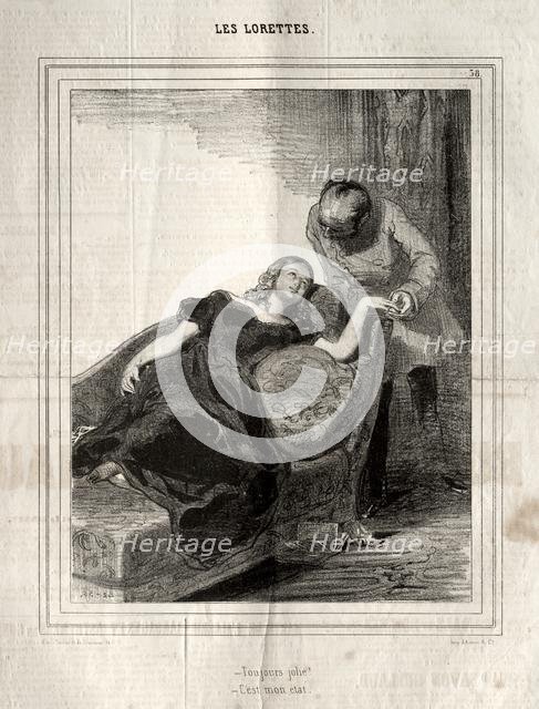 Les Lorettes, 1842. Creator: Paul Gavarni (French, 1804-1866).