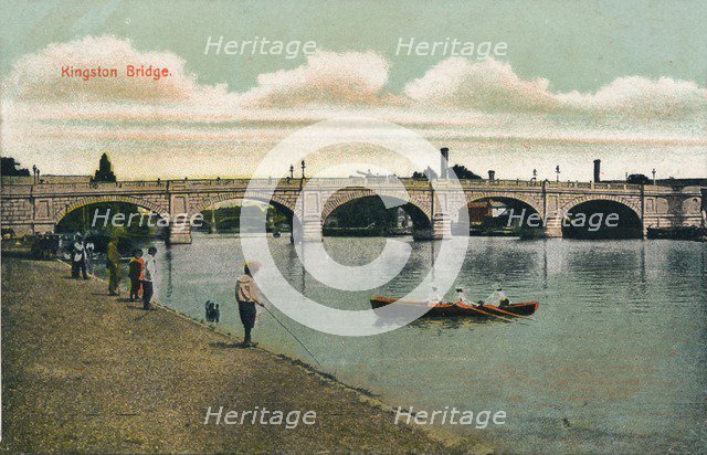 'Kingston Bridge', 1908. Artist: Unknown.