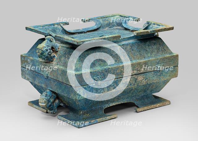 Rectangular Tureen (fu), Eastern Zhou dynasty, Spring and Autumn period (770-481 B.C.). Creator: Unknown.