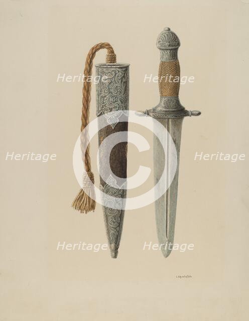 Dagger and Sheath, 1935/1942. Creator: Cornelius Christoffels.