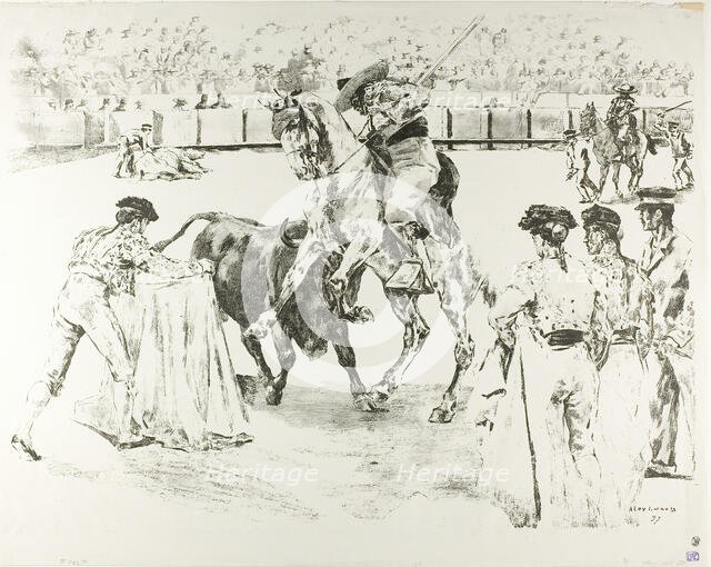 Bull-Fight, 1897. Creator: Alexandre Lunois.