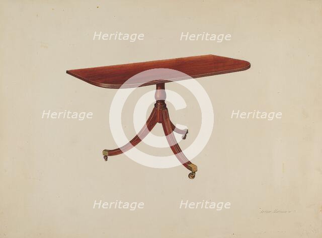 Duncan Phyfe Table, c. 1938. Creator: Arthur Matthews.