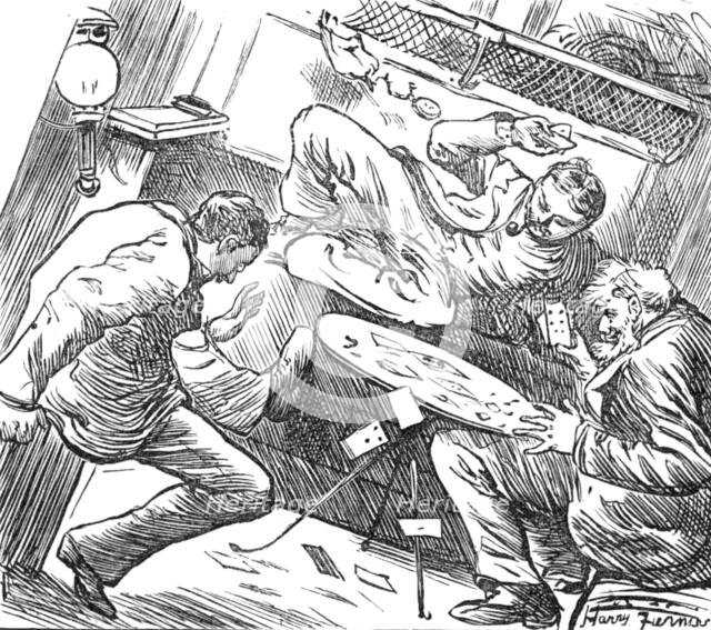 Sketches at the Ryde Regatta: Playing Under Difficulties, 1881. Creator: Joseph Swain.