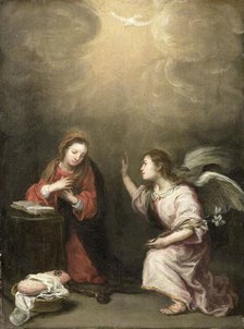 The Annunciation, 1700-1800. Creator: Bartolomé Esteban Murillo (follower of).
