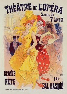 Affiche pour les "Bals de l'Opéra en 1899", c1899. Creator: Jules Cheret.