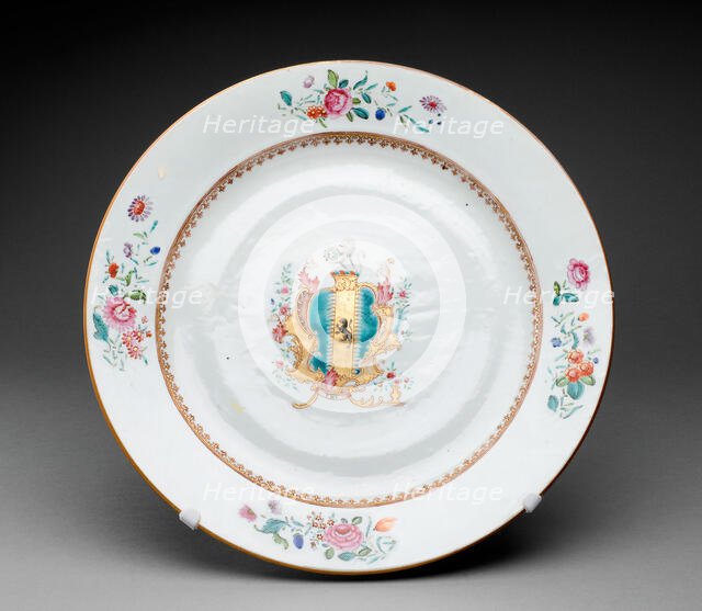 Charger with the Arms of O'Hara, Jingdezhen, 1763. Creator: Jingdezhen Porcelain.