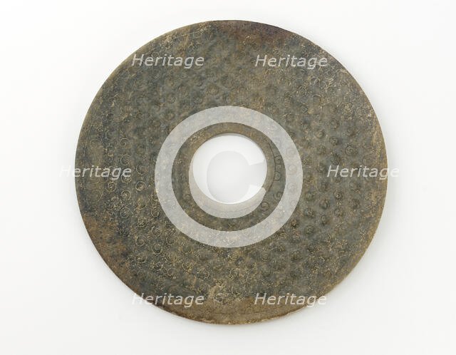 Disk (bi) with knobs, Warring States period or early Han dynasty, 475-100 BCE. Creator: Unknown.