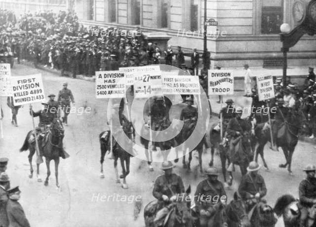 US 1st Army in the Victory Parade, New York, USA, 10 September 1919. Artist: Unknown