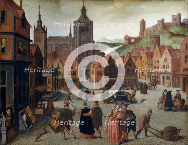 The Marketplace in Bergen op Zoom, probably 1590 and 1597. Creator: Abel Grimmer.