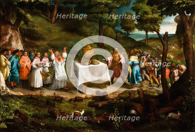 The Sacrifice of Melchizedek, 1545. Creator: Lotto, Lorenzo (1480-1556).