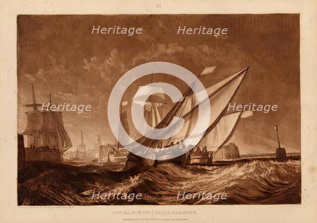 Entrance to Calais Harbour, 1816. Creator: JMW Turner.