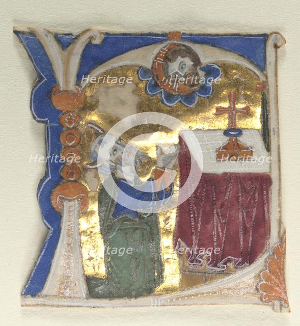 Historiated Initial Excised from a Bible, 1200s. Creator: Unknown.
