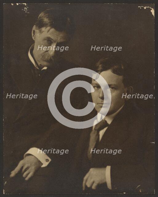 Portrait of Two Men in Suits, 1907-1943. Creator: Louis Fleckenstein.