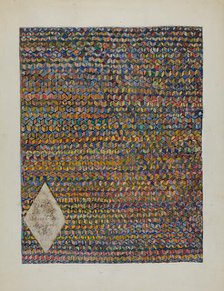 Silk Patchwork Quilt, c. 1936. Creator: Florence Elizabeth Atkins.