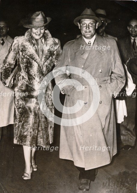 Hermann Göring, Nazi politician and military leader, with his wife Emmy, c1935-c1945. Artist: Unknown
