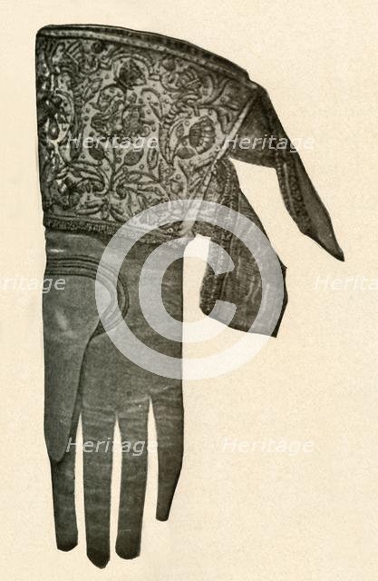'Embroidered glove', c17th century, (1937). Creator: Unknown.