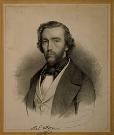 Portrait of Adolphe Sax (1814-1894).