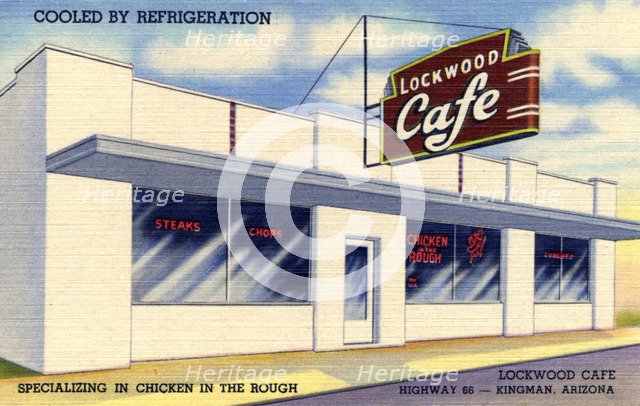 Lockwood Cafe, Route 66, Kingman, Arizona, USA, 1951. Artist: Unknown