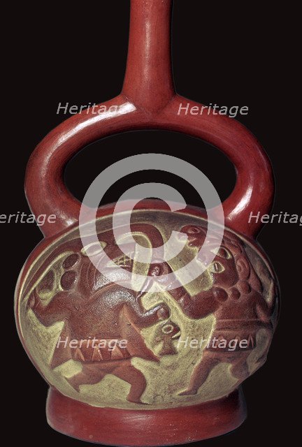Mochicha stirrup-spout vessel, 1st century. Artist: Unknown