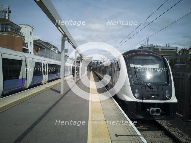 Elizabeth Line, Abbey Wood, London, UK, May 2022. Creator: Ethel Davies.