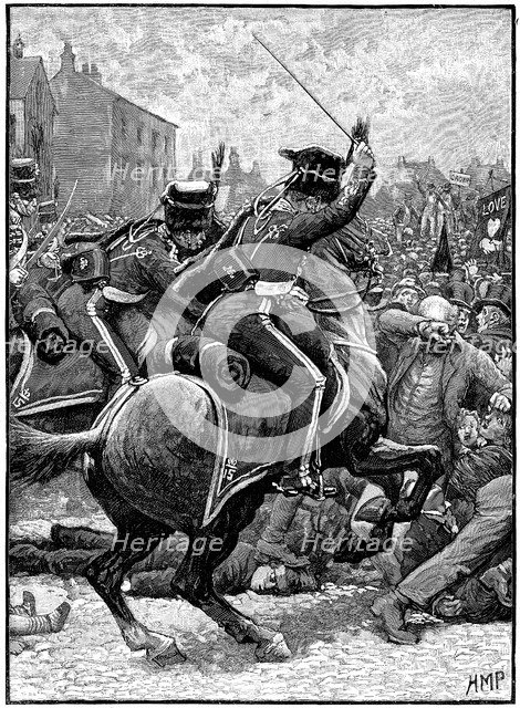 Peterloo Massacre, Manchester, 16 August 1819. Artist: Unknown