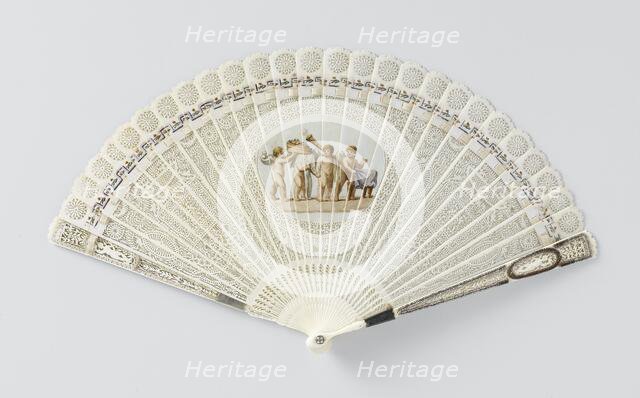 Brisé fan with the wedding of Cupid and Psyche, c.1777-c.1800. Creator: Anon.
