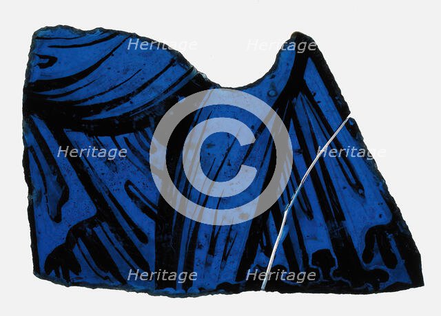 Glass Fragment, European, 13th century. Creator: Unknown.