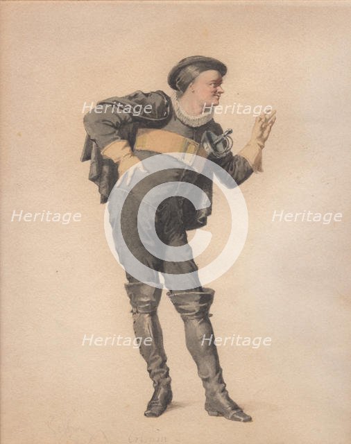 Crispin in "Les Folies amoureuses" by Jean-François Regnard. Creator: Geffroy, Edmond Aimé Florentin (1804-1895).