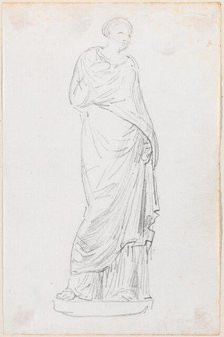 Statue of a Female in a Toga, probably c. 1754/1765. Creator: Hubert Robert.