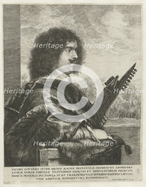 Portrait of the composer and lutenist Jacques Gaultier, 1631-1635. Artist: Lievens, Jan (1607-1674)