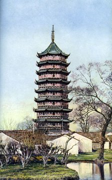 Beisi Pagoda, Suzhou, Jiangsu Province, China, c1924Artist: Ernest Peterffy