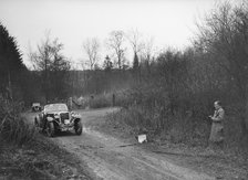 1935 972 cc Singer competing in the Great West Motor Club Thatcher Trophy, 1938. Artist: Bill Brunell.