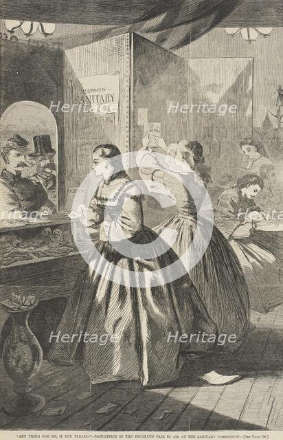 Any Thing for me, if you Please?' - Post Office of the Brooklyn Fair in Aid of the Sanitary..., 1864 Creator: Unknown.