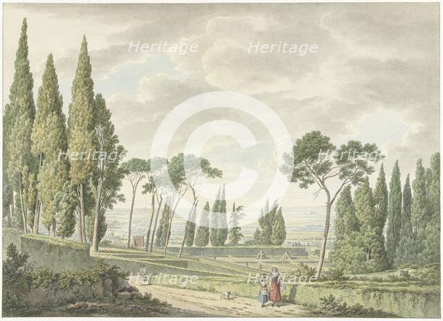 View of the terraces of the Villa d’Este in Tivoli, 1791. Creator: Daniel Dupré.