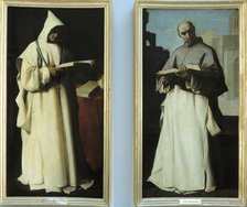  'Saint Artaldo' (Left) 'Saint Antelmo', from the Carthusian monastery of Our Lady of Defensión i…