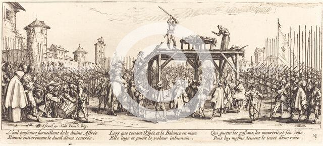 The Wheel, c. 1633. Creator: Jacques Callot.