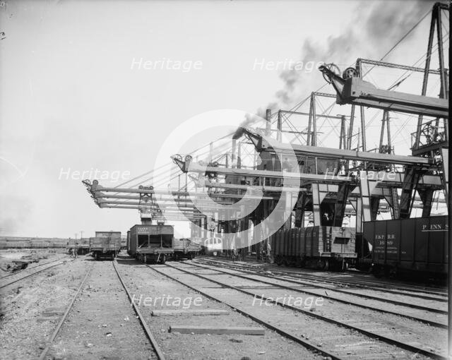 Cleveland & Pittsburgh ore docks, Cleveland, between 1900 and 1906. Creator: Unknown.
