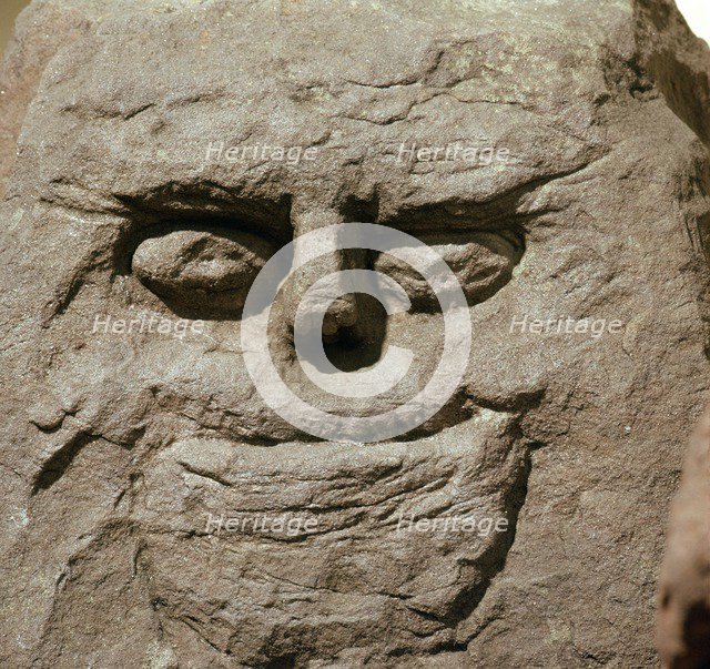 Pagan stone head. Artist: Unknown