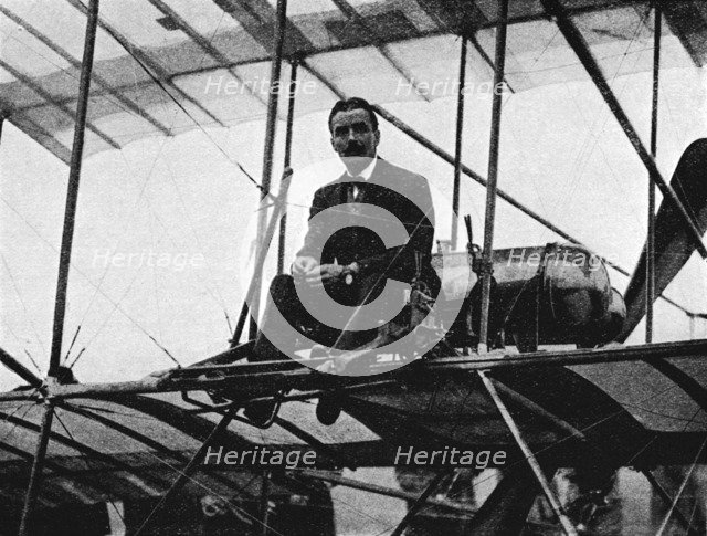The First British pilot to break a world record: Captain Bertram Dickson, 1910 (1933). Artist: Flight Photo.