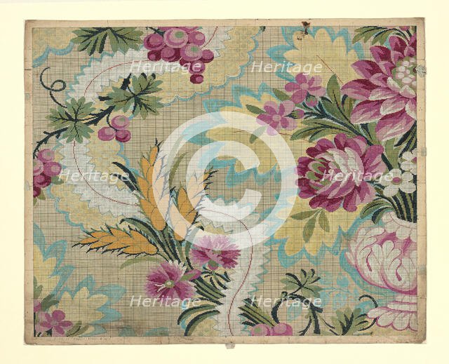 Mise-en-carte (Point-paper), France, 1760/90. Creator: Germain Frères.