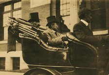 Komura and Takahira arriving at peace conference building, 1905. Creator: Unknown.
