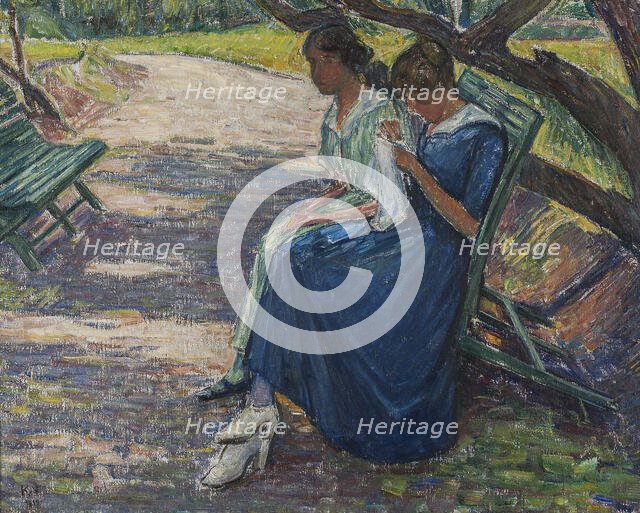 Siesta in the Garden, 1917. Creator: Karl Nordström.