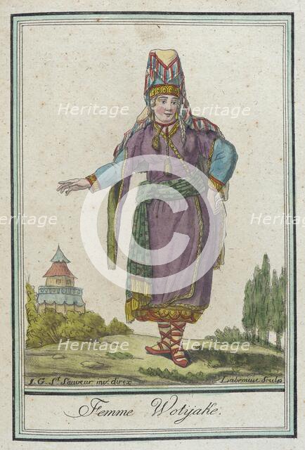 Costumes de Différents Pays, 'Femme Wotÿake', c1797. Creator: Jacques Grasset de Saint-Sauveur.