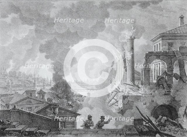 Fire of Moscow on September 1812 (The French in Moscow), 1824.