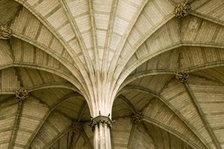 Vaulted ceiling of the chapter house of Westminster Abbey, London, 2009. Artist: Historic England Staff Photographer.