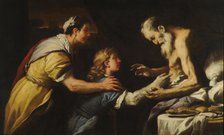 Isaac blessing Jacob. Creator: Giordano, Luca (1632-1705).