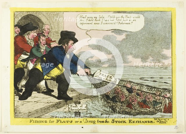 Fishing for Flats, published July 25, 1806. Creator: Charles Williams.