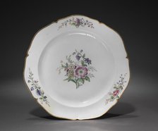 Plate, c. 1750. Creator: Vincennes Factory (French).