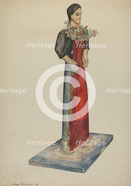 Santo, Bulto (Our Lady), 1938. Creator: Polly Duncan.